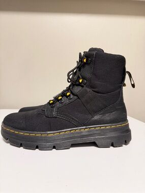 Dr. Martens Combs Tech II Boots Black Tactical Ripstop Lace Unisex US M 8 W 9